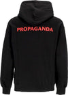PROPAGANDA-Felpa-Cappuccio-Uomo-Logo-Glass-Hoodie-Black-da-uomo
