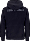 PROPAGANDA-Felpa-Cappuccio-Uomo-Logo-Hoodie-Black-da-uomo