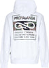 PROPAGANDA-Felpa-Cappuccio-Uomo-Logo-Label-Hoodie-White-da-uomo