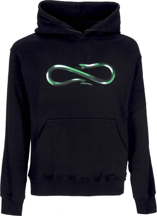 PROPAGANDA-Felpa-Cappuccio-Uomo-Logo-Steel-Hoodie-Black-da-uomo