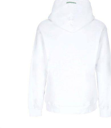 PROPAGANDA-Felpa-Cappuccio-Uomo-Logo-Steel-Hoodie-White-da-uomo