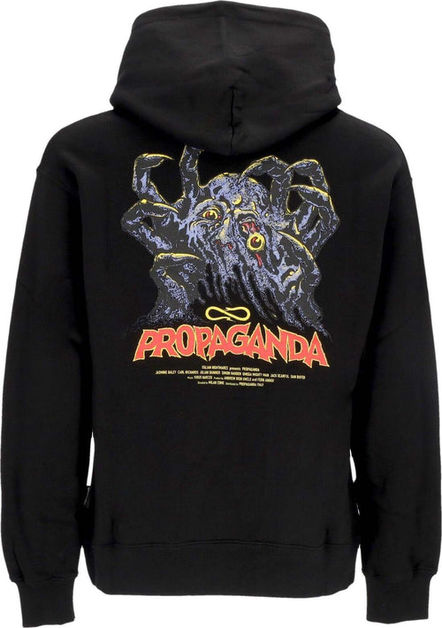 PROPAGANDA-Felpa-Cappuccio-Uomo-Melt-Hoodie-Black-da-uomo
