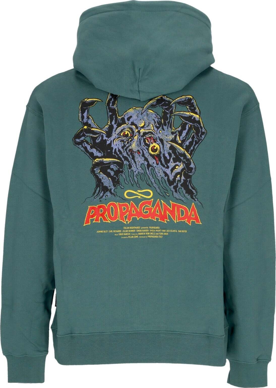 PROPAGANDA Felpa Cappuccio Uomo Melt Hoodie Forest Green da uomo