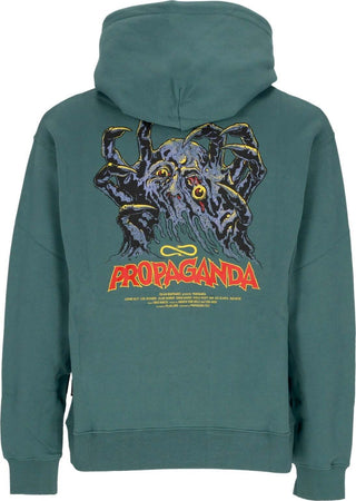 PROPAGANDA-Felpa-Cappuccio-Uomo-Melt-Hoodie-Forest-Green-da-uomo