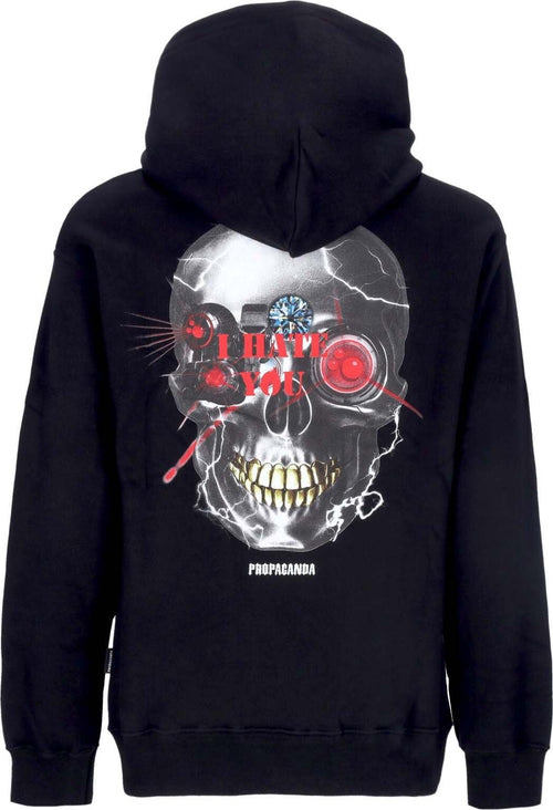 PROPAGANDA-Felpa-Cappuccio-Uomo-Terminator-Hoodie-Black-da-uomo