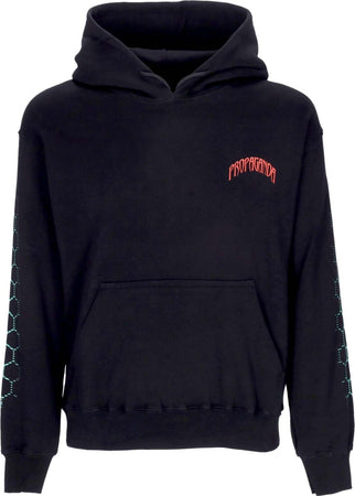 PROPAGANDA-Felpa-Cappuccio-Uomo-Triangle-Sting-Hoodie-Black-da-uomo
