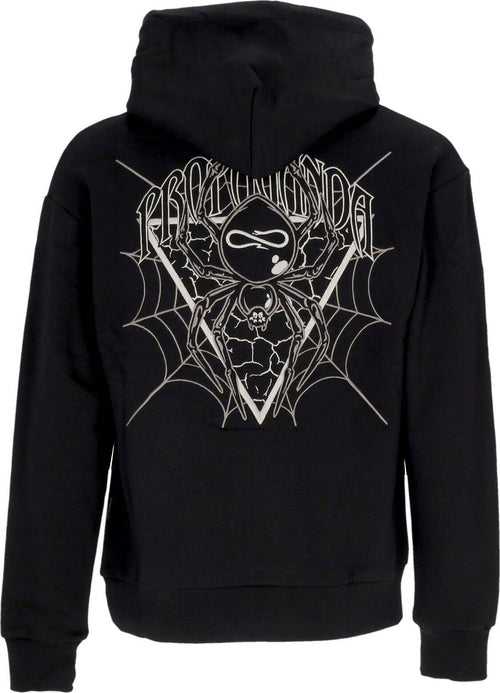 PROPAGANDA-Felpa-Cappuccio-Uomo-Triangle-Web-Hoodie-Black-da-uomo