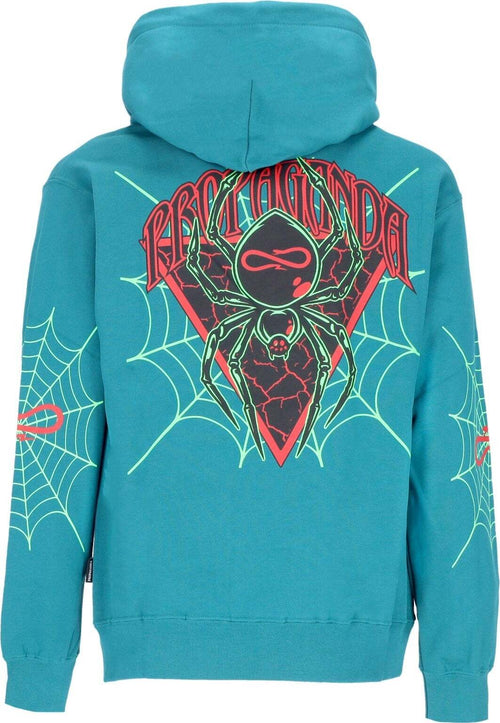PROPAGANDA-Felpa-Cappuccio-Uomo-Triangle-Web-Hoodie-Petrol-da-uomo