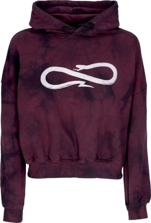 PROPAGANDA-Felpa-Leggera-Cappuccio-Corta-Donna-Logo-Crop-Hoodie-Tie-Dye-Brown-da-donna