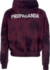 PROPAGANDA-Felpa-Leggera-Cappuccio-Corta-Donna-Logo-Crop-Hoodie-Tie-Dye-Brown-da-donna