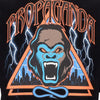 PROPAGANDA-Felpa-Leggera-Cappuccio-Manica-Corta-Uomo-Triangle-Gorilla-Short-Hoodie-Black-da-uomo