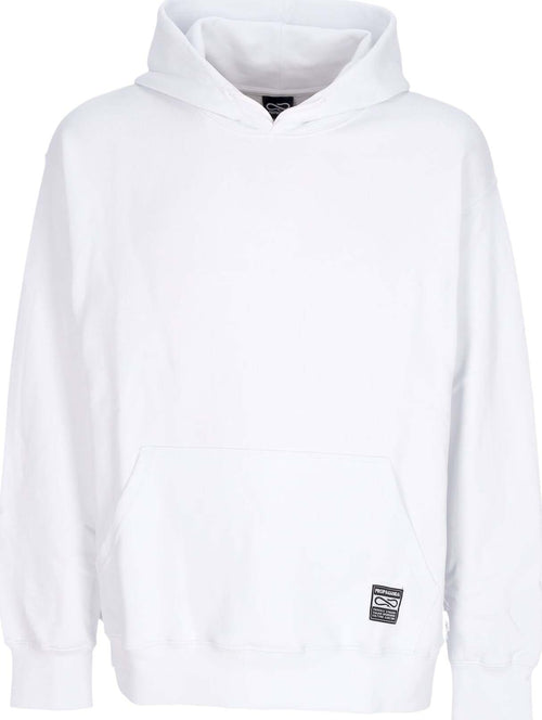 PROPAGANDA-Felpa-Leggera-Cappuccio-Uomo-Label-Classic-Hoodie-White-da-uomo