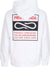 PROPAGANDA-Felpa-Leggera-Cappuccio-Uomo-Label-Classic-Hoodie-White-da-uomo