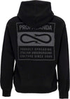 PROPAGANDA-Felpa-Leggera-Cappuccio-Uomo-Label-Hoodie-Black-da-uomo