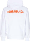 PROPAGANDA-Felpa-Leggera-Cappuccio-Uomo-Logo-Hoodie-White-da-uomo