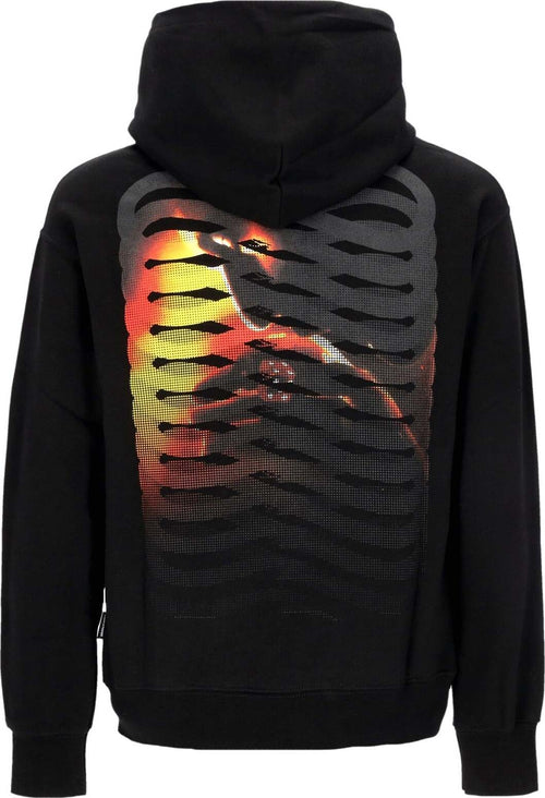 PROPAGANDA-Felpa-Leggera-Cappuccio-Uomo-Ribs-Casino-Hoodie-Black-da-uomo