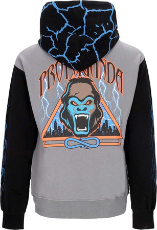 PROPAGANDA-Felpa-Leggera-Cappuccio-Uomo-Triangle-Gorilla-Hoodie-Grey-da-uomo
