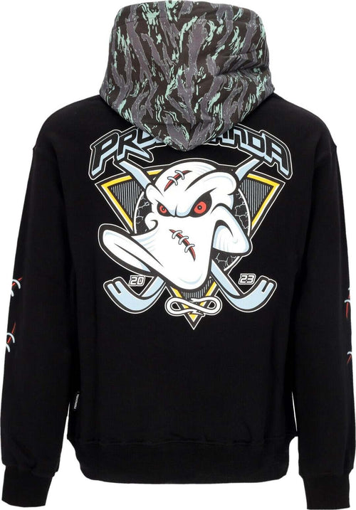 PROPAGANDA-Felpa-Leggera-Cappuccio-Uomo-Triangle-Pain-Hoodie-Black-da-uomo