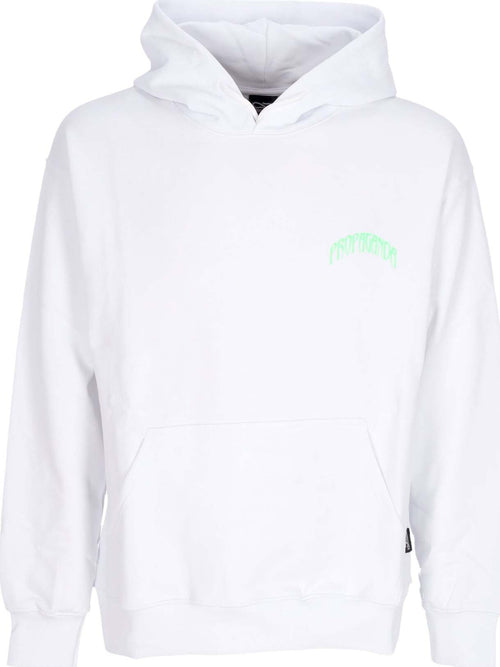 PROPAGANDA-Felpa-Leggera-Cappuccio-Uomo-Triangle-Panther-Hoodie-White-da-uomo