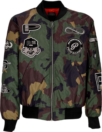 PROPAGANDA-Giubbotto-Bomber-Uomo-Baseball-Bomber-Camo-da-uomo