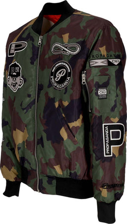 PROPAGANDA-Giubbotto-Bomber-Uomo-Baseball-Bomber-Camo-da-uomo