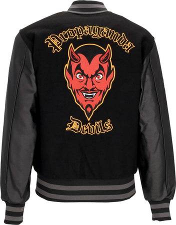 PROPAGANDA-Giubbotto-College-Uomo-Mefisto-Varsity-Black-da-uomo