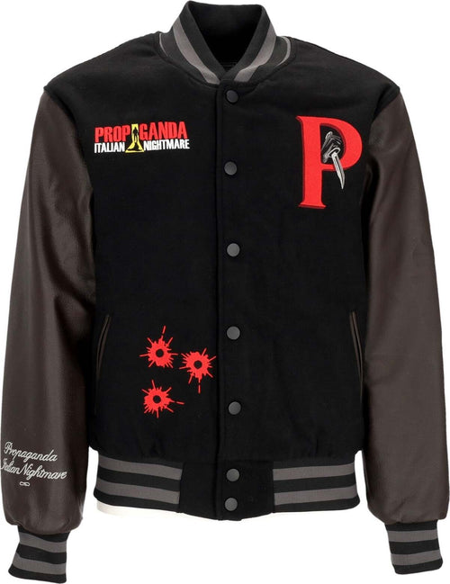 PROPAGANDA-Giubbotto-College-Uomo-Nightmare-Varsity-Black/brown-da-uomo