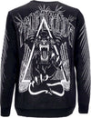 PROPAGANDA-Maglione-Uomo-Jacquard-Jumper-Black-da-uomo