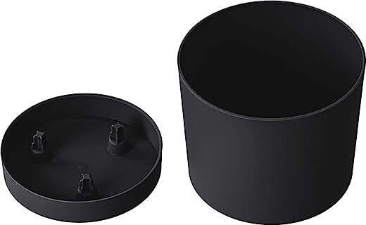 Prosperplast-Vaso-Piante-Cilindro-con-Sottovaso-Integrato-TUBO-P-Antracite-23,9x23,1cm