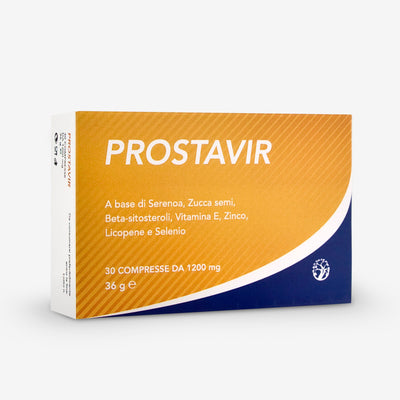 Prostavir Integratore Naturale 30 Compresse Benessere della Prostata e Vie Urinarie, Azione Antiossidante e Decongestionante