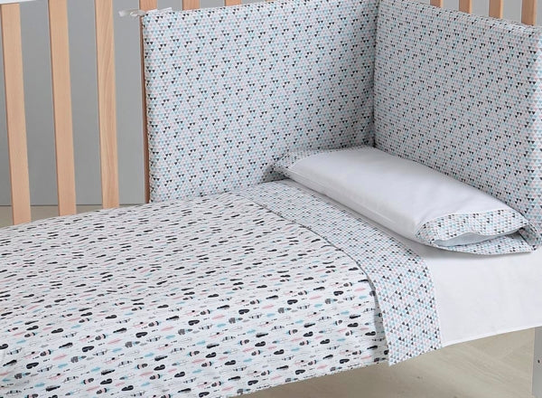 Kit Piumone + Protettore Culla 140 x 70 cm Micuna Indie