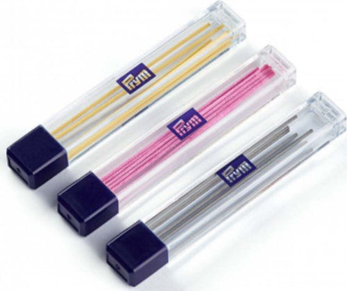 PRYM---RICAMBI-PER-MATITA-CON-CARTUCCIA-Ø0,9MM---COLORI-GIALLO/ROSA/NERO