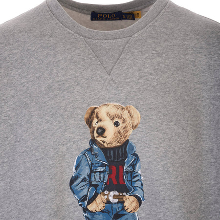 Polo Ralph Lauren Felpa Uomo Polo Bear Senza Cappuccio Felpa Orsetto Girocollo Tinta Unita