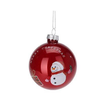 Sfere per albero di Natale in vetro colore rosso per decorazione natalizia