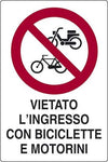 PUBBLICENTRO---CARTELLO-VIETATO-L'INGRESSO-CON-BICICLETTE-E-MOTORINI-300X200mm-IN-ALLUMINIO
