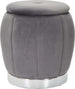 Puff/Contenitore-Paris-Grigio/Silver-Cm-Ø-43X43