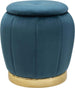 Puff/Contenitore-Paris-Ottanio/Gold-Cm-Ø-43X43