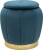 Puff/Contenitore-Paris-Ottanio/Gold-Cm-Ø-43X43