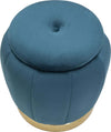 Puff/Contenitore-Paris-Ottanio/Gold-Cm-Ø-43X43