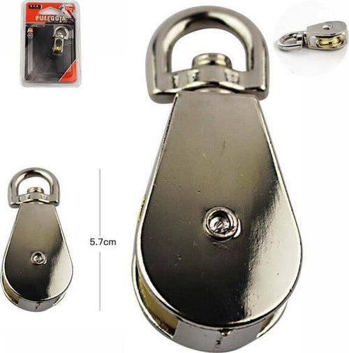 Puleggia-Per-Filo-Vela-Barche-Stendibiancheria-Carrucola-25mm-Con-Gancio-360°