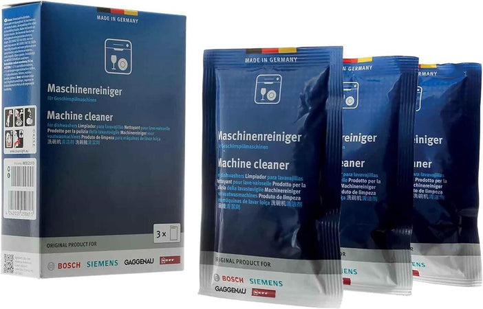 Pulitore detergente sgrassante in busta per lavastoviglie 45gr. Bosch Siemens Neff Gaggenau NEW 00312193
