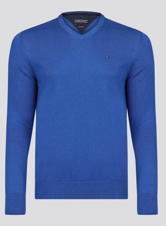 Pullover Uomo Tommy Hilfiger Tinta Unita Maglione Uomo Casual Scollo V In Cotone Con Logo Fondo E Polsini A Coste Pullover Vestibilità Regolare Moda/Uomo/Abbigliamento/Maglioni e cardigan/Maglioni Euforia - Bronte, Commerciovirtuoso.it