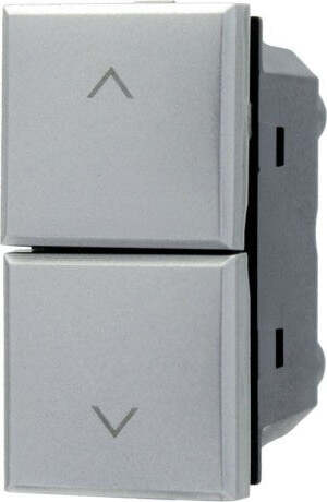 Pulsante-Doppio-Saliscendi-1p+1p-Silver-Compatibile-Con-Bticino-Axolute