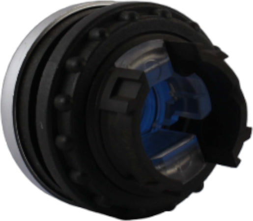 Pulsante-Luminoso-Blu-Ghiera-Metallica-EATON