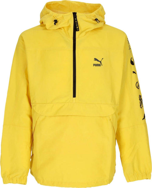 PUMA-Giacca-a-Vento-Infilabile-Uomo-Anorak-Jacket-X-Staple-Sun-Ray-Yellow-da-uomo