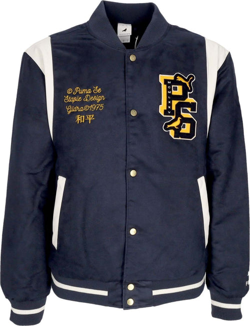PUMA-Giubbotto-College-Uomo-Varsity-Jacket-X-Staple-New-Navy-da-uomo