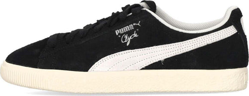 PUMA-Scarpa-Bassa-Uomo-Clyde-Hairy-Suede-Black/frosted-Ivory-da-uomo