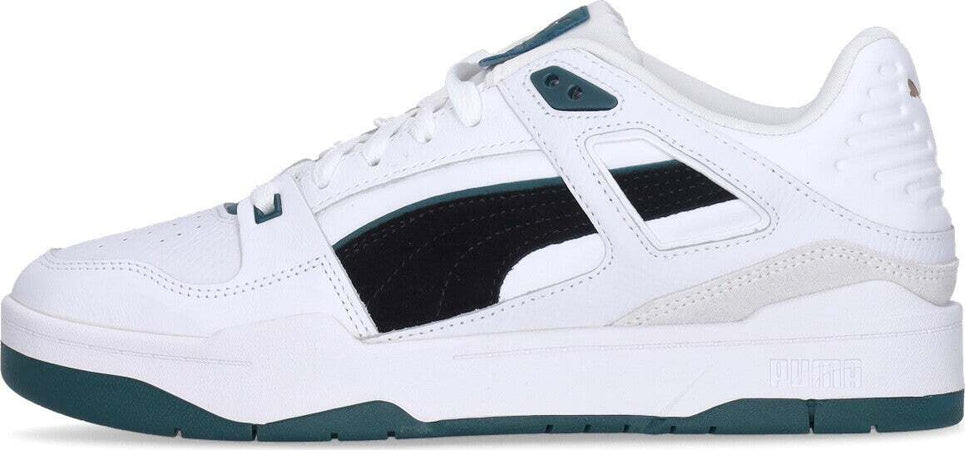 PUMA-Scarpa-Bassa-Uomo-Slipstream-Suede-Fs-White/black/varsity-Green-da-uomo