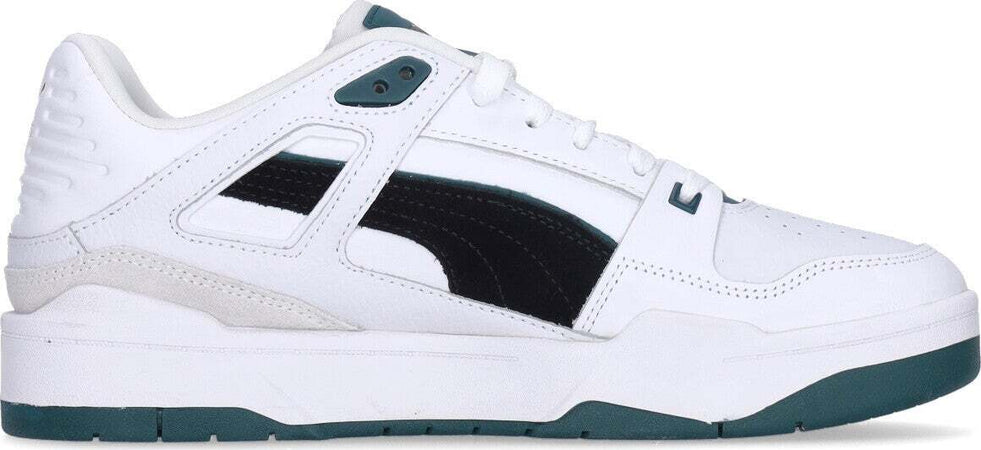 PUMA-Scarpa-Bassa-Uomo-Slipstream-Suede-Fs-White/black/varsity-Green-da-uomo