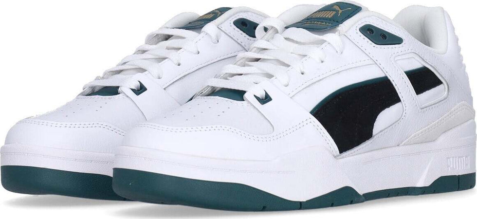 PUMA-Scarpa-Bassa-Uomo-Slipstream-Suede-Fs-White/black/varsity-Green-da-uomo